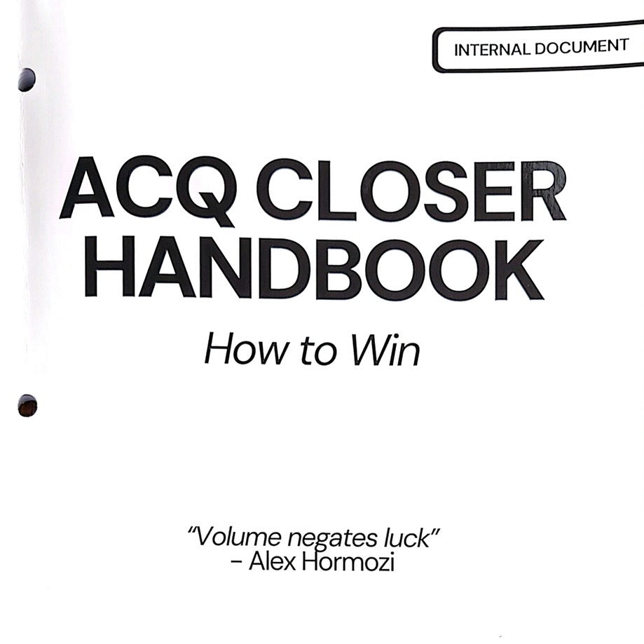 100M ACQ Advertising + 100M Closer Handbook by Alex Hormozi