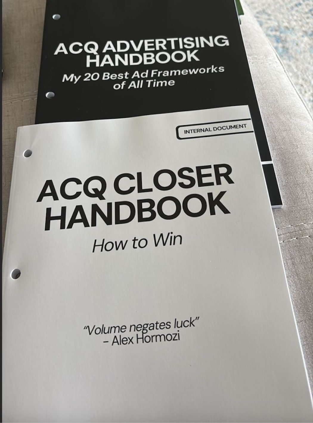 100M ACQ Advertising + 100M Closer Handbook by Alex Hormozi